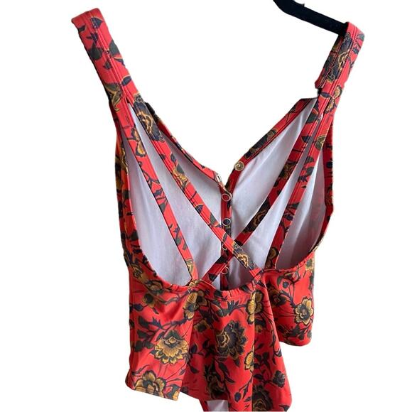 UO One-Piece Floral Swimsuit, Cross Bac Straps, Summer, Beach, Vacation, S - Picture 10 of 12